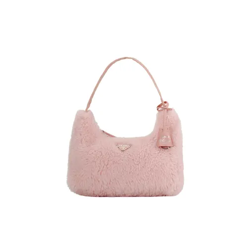 PRADA Wool Handbag, Shoulder Bag Mini Women's Pink