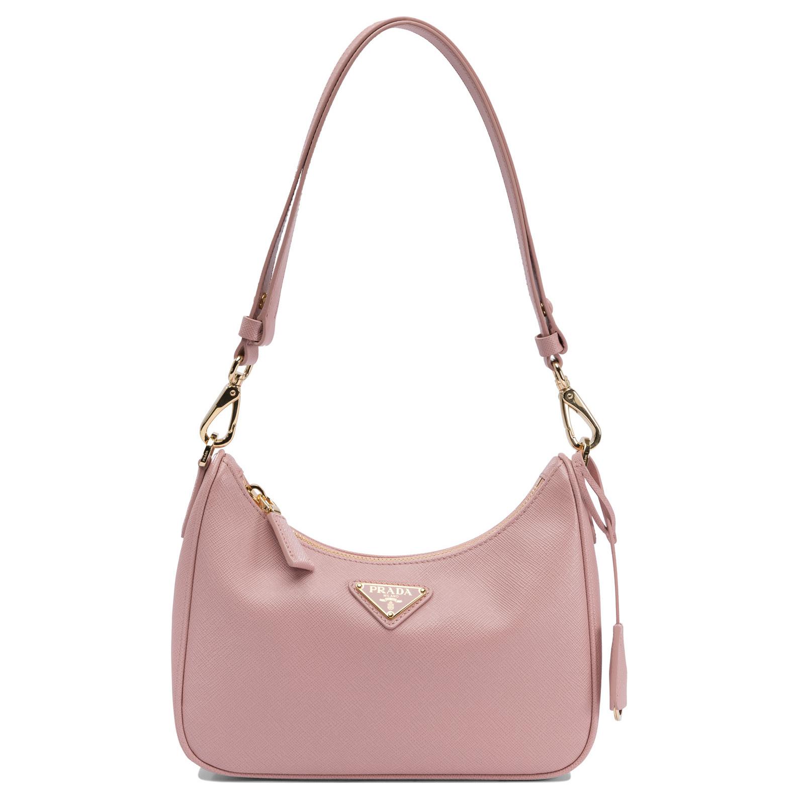 Женская сумка Prada Prada Re-EditionSaffiano (розовая)