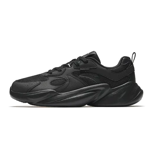Anta Slip Resistant And Breathable Coverage Low top Casual Shoes Men's Basic Black