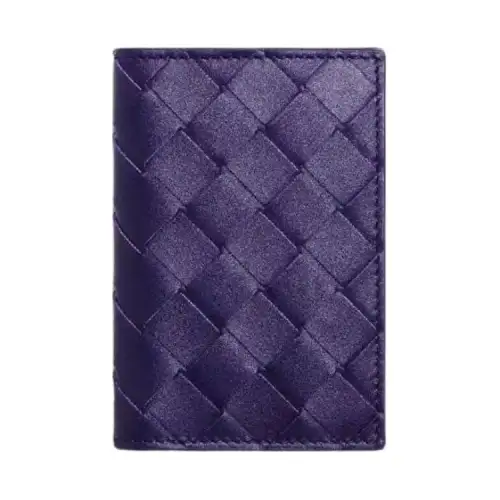 Bottega Veneta Calfskin Card Holder Men's Purple