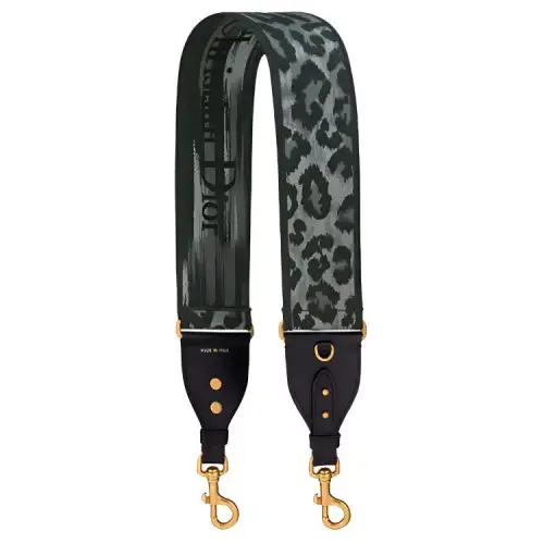 DIOR Mizza Cow Leather Bag Straps Women's Gray