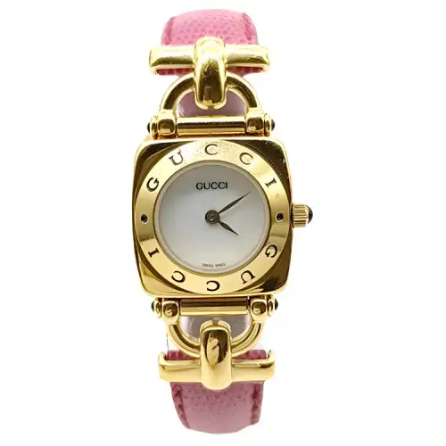 GUCCI Horsebit Collection Wrist Watches Quartz Movement Leather Strap 21mm White Dial Women's Watch Waterproof