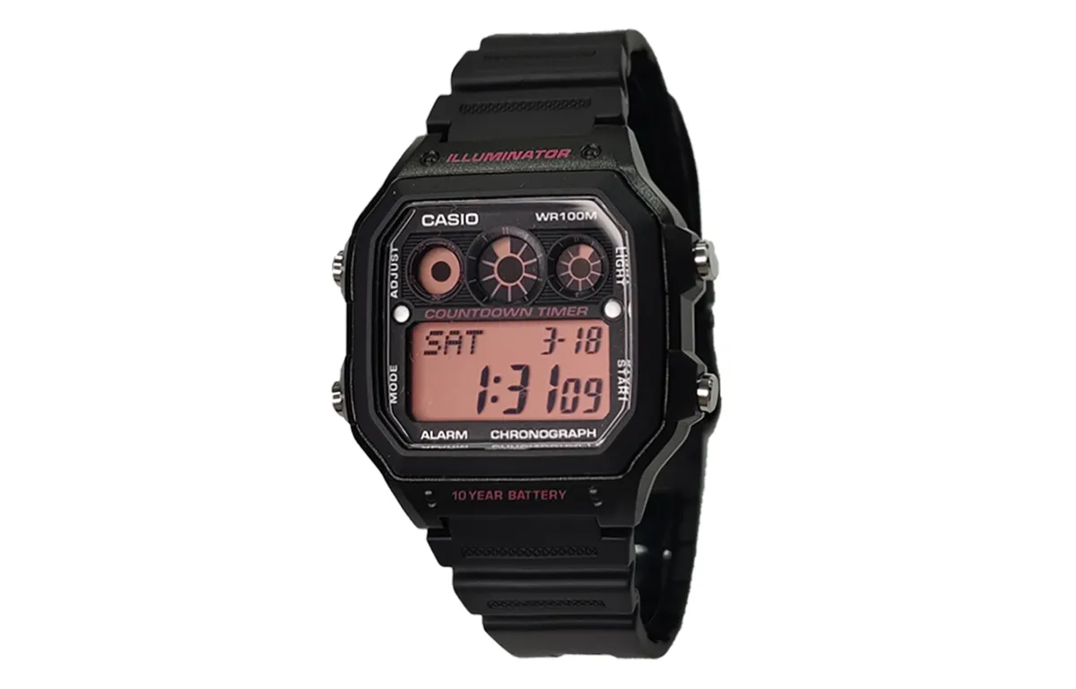 CASIO Custom Collection Quartz Movement Watch Unisex Pink Watch Dial