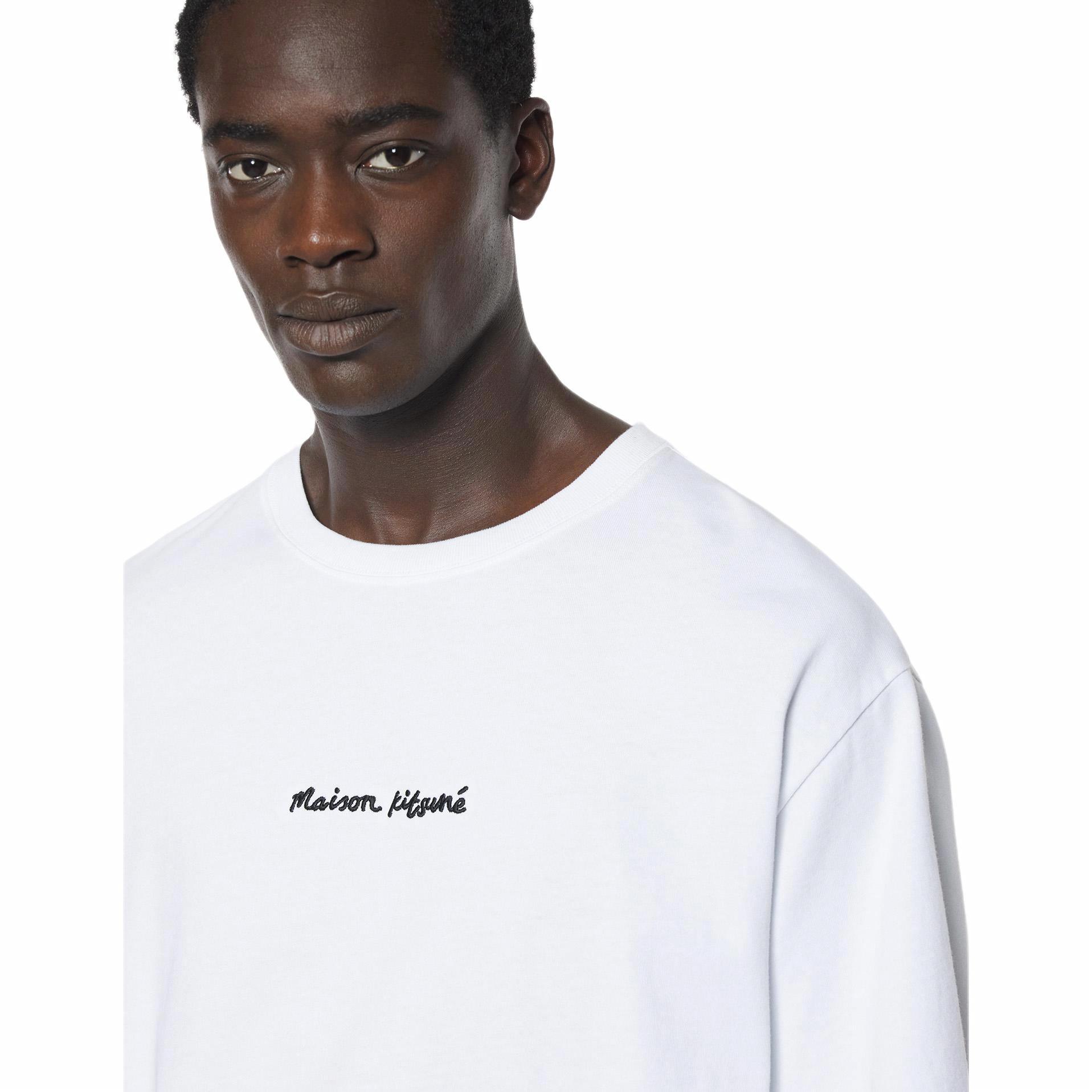 Мужская футболка Maison Kitsune SS25 (белая) — фото 5