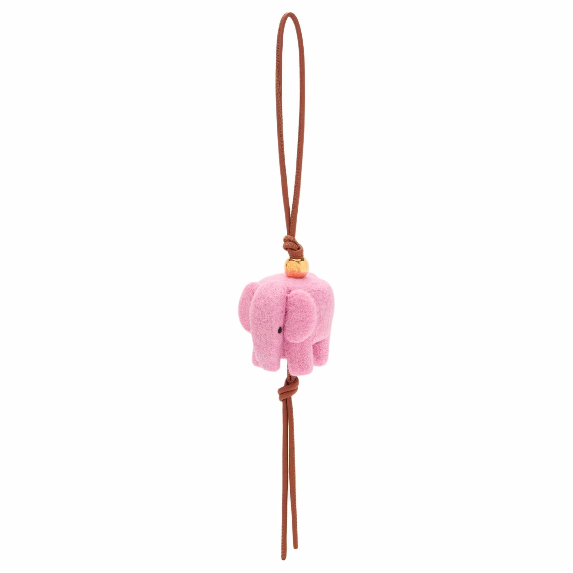 Женский брелок LOEWE из телячьей кожи (розовый)