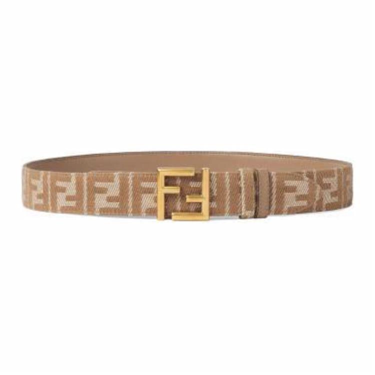 Женский ремень Fendi с гладкой пряжкой (коричневый)