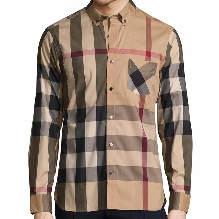 Мужская рубашка Burberry Vintage (карри) — фото 4