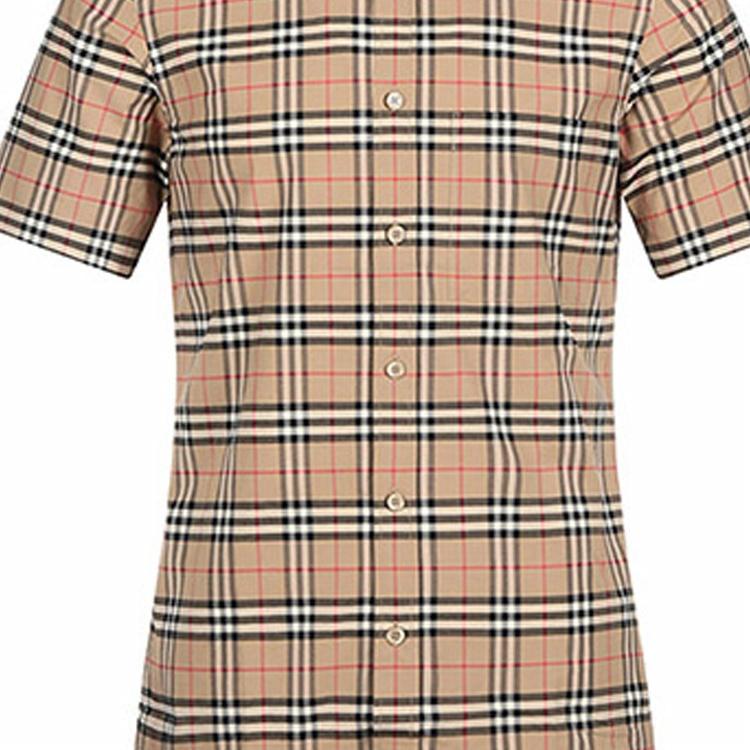 Мужская рубашка Burberry (бежевая) — фото 5