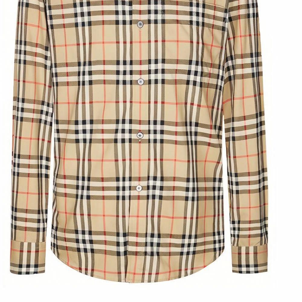 Рубашка Burberry В клетку (желтая) — фото 5