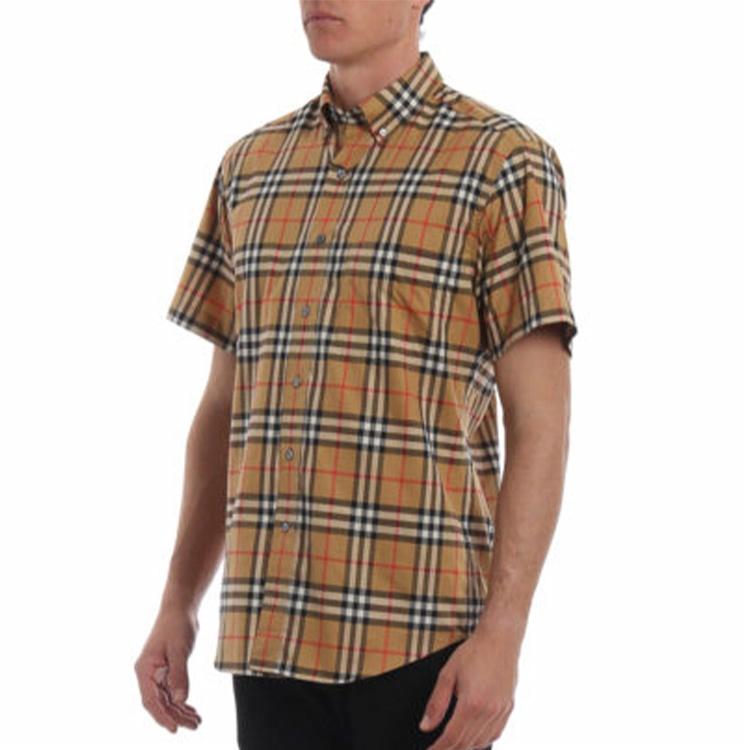 Мужская рубашка Burberry Vintage Check (желтая) — фото 5