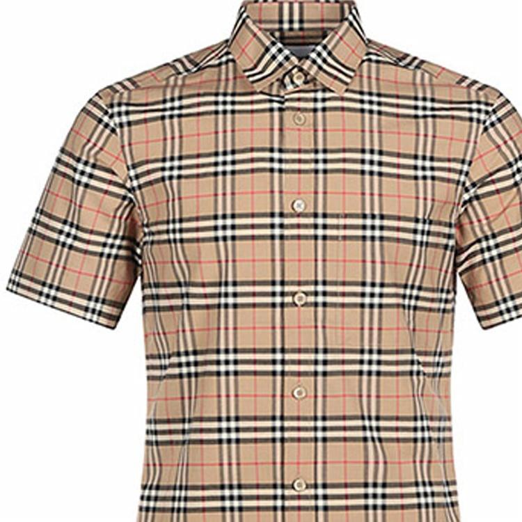 Мужская рубашка Burberry (бежевая) — фото 6