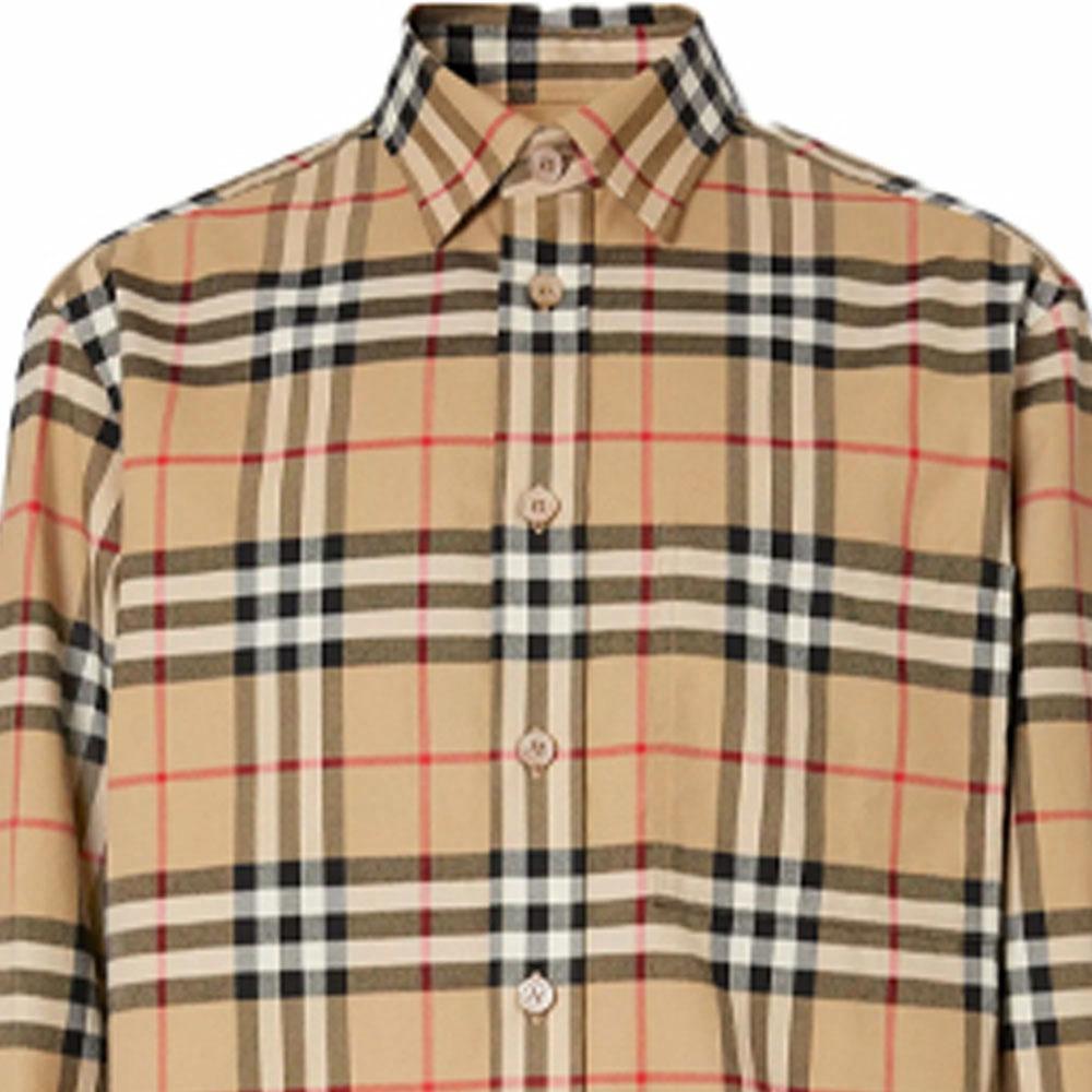 Мужская рубашка Burberry (бежевая) — фото 4