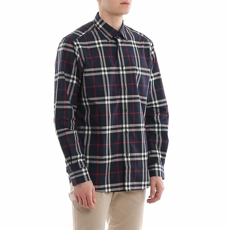 Мужская рубашка Burberry 8020865 (темно-синяя) — фото 6