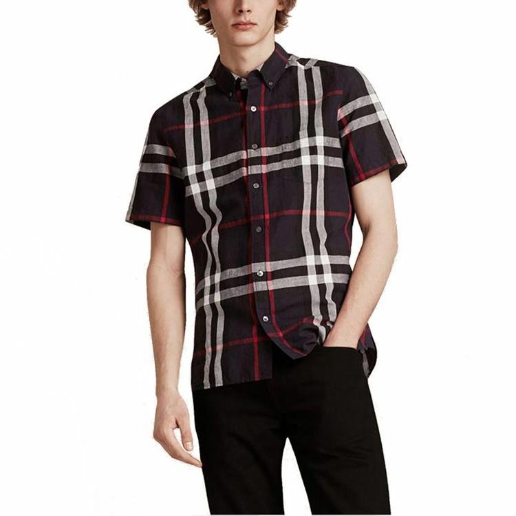 Мужская рубашка Burberry Гретхен (темно-синяя) — фото 3