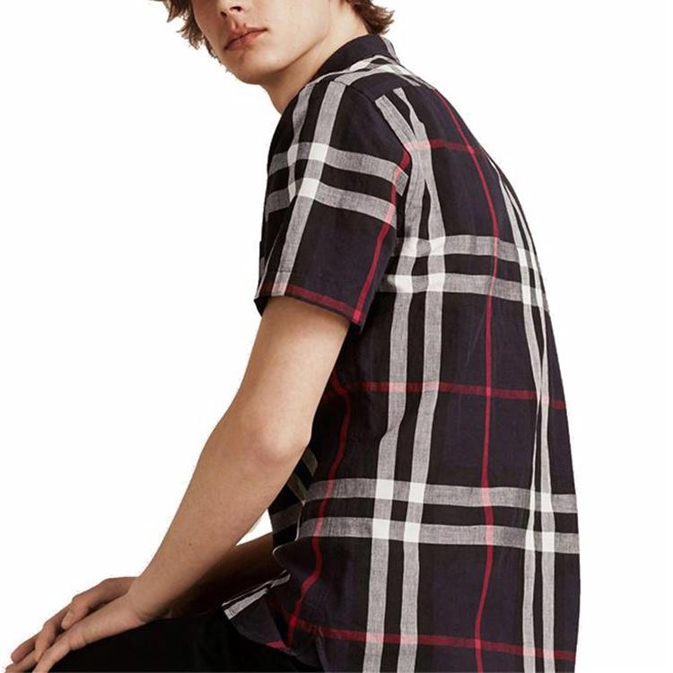 Мужская рубашка Burberry Гретхен (темно-синяя) — фото 4