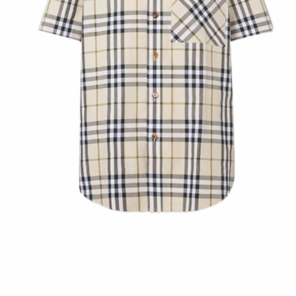 Мужская рубашка Burberry 80433351 (желто-коричневый) — фото 6
