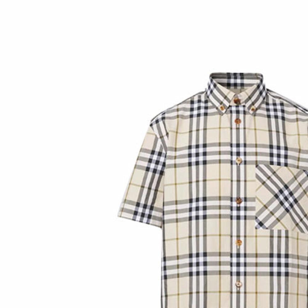Мужская рубашка Burberry 80433351 (желто-коричневый) — фото 5