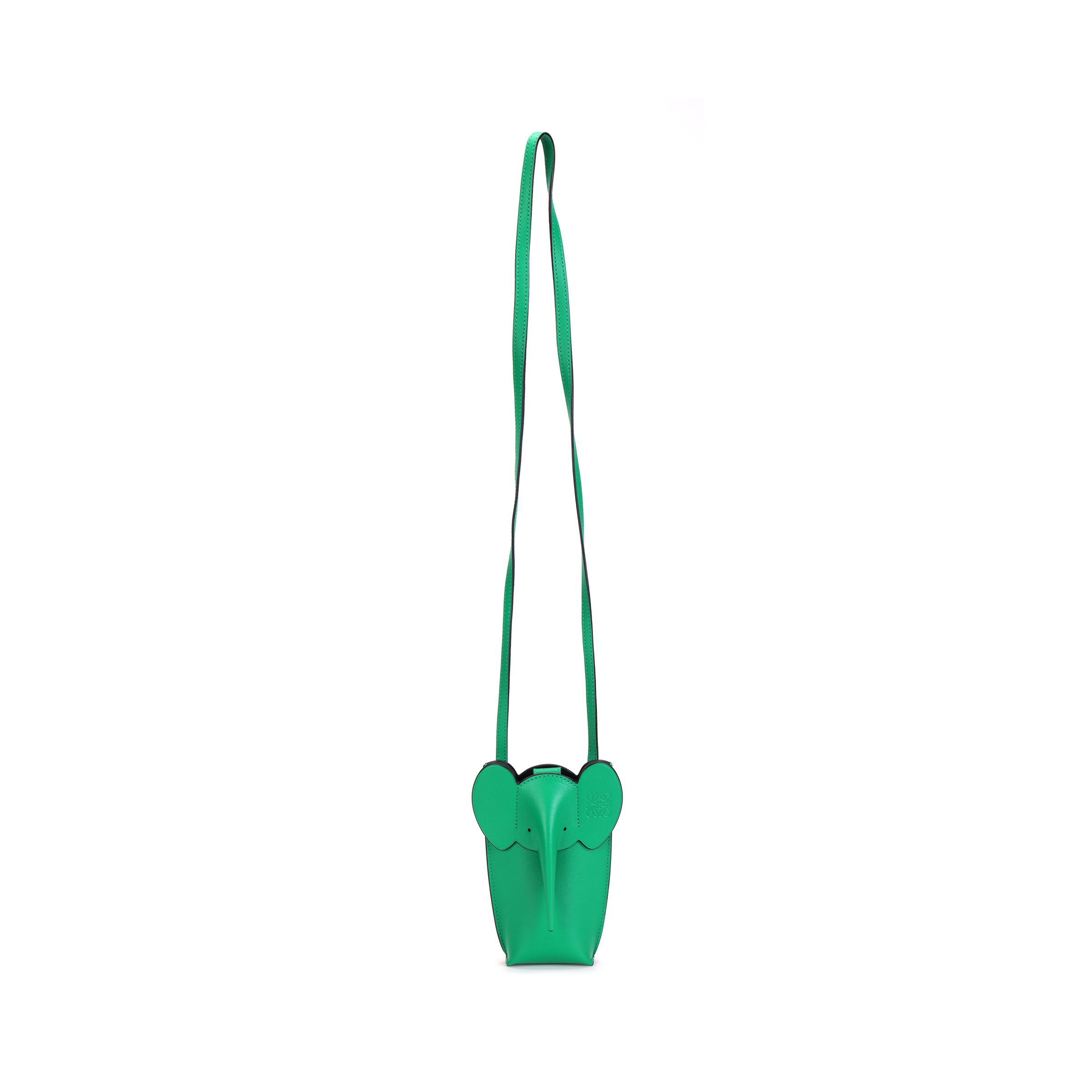 LOEWE Elephant Pocket In Classic Calfskin Jungle Green