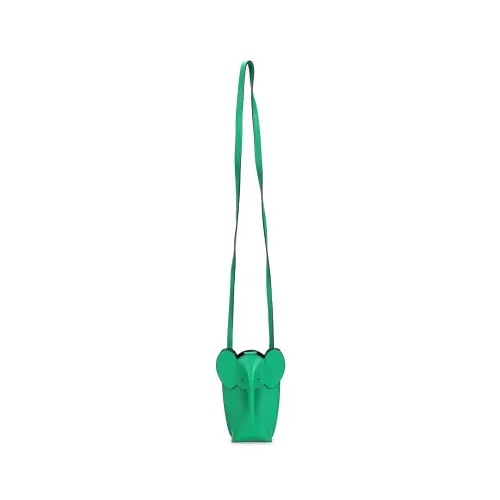 LOEWE Elephant Pocket In Classic Calfskin Jungle Green