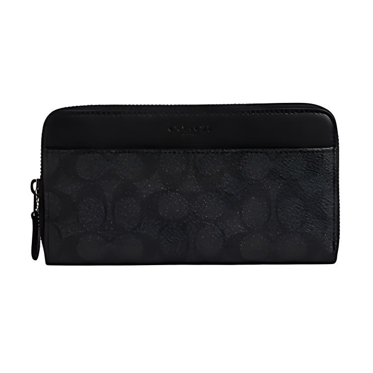 Мужской кошелек COACH Accordion Wallet 19 (черно-серый)