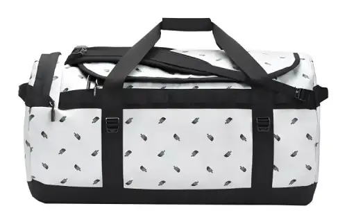 THE NORTH FACE 95L Outdoor Bags Nylon Fabric Black & White Unisex