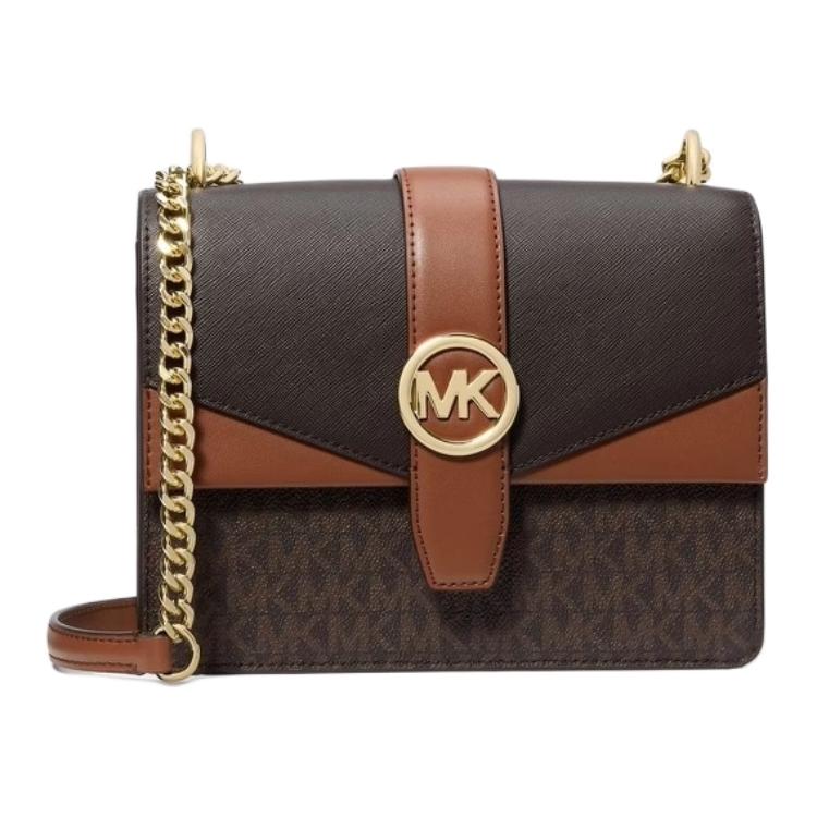 Женская сумка MICHAEL KORS MK Greenwich (коричнево-черная)