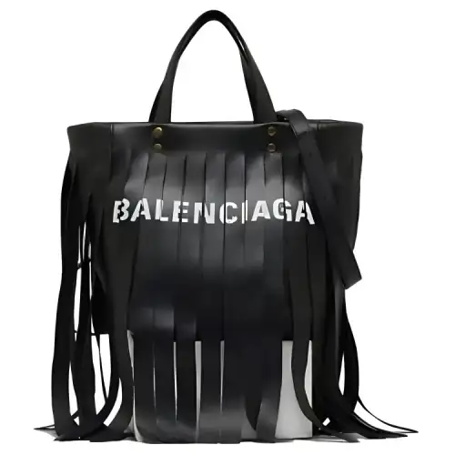Balenciaga Cow Leather Tote Bag, Shopping Bag, Handbag Women's Black