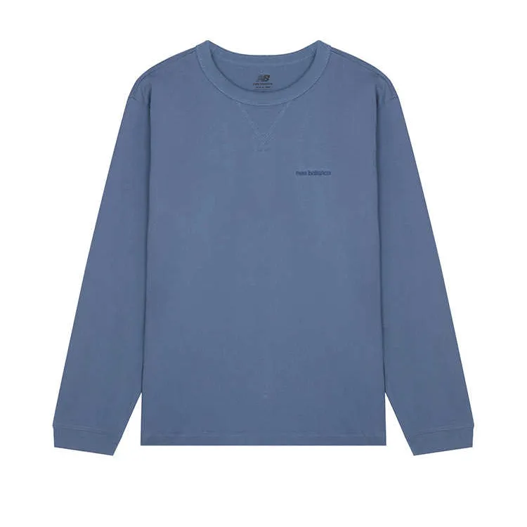 New Balance T-Shirts Unisex Blue Crew Neck Moderate Straight Fit