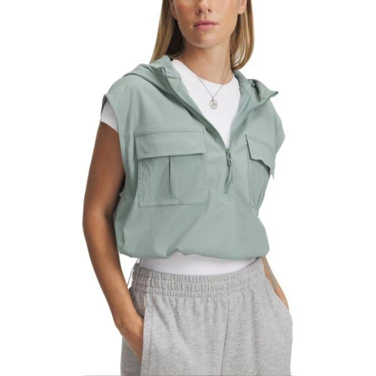 Женский жилет Under Armour Unstoppable SS25 (серо-зеленый) — фото 3