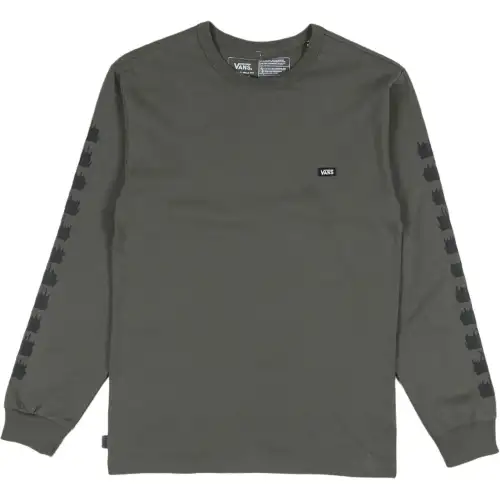 Vans T Shirts Unisex Army Green Crew Neck Moderate Straight Fit