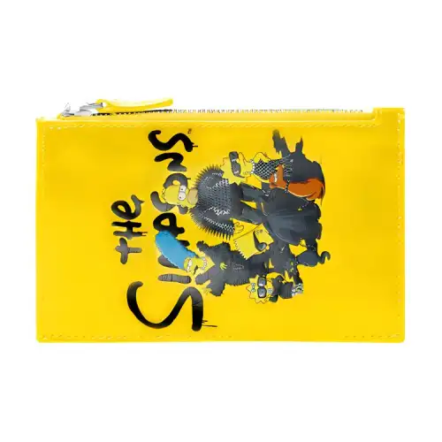 Balenciaga Smoothing Cow Leather Coin Purse Women's Yellow