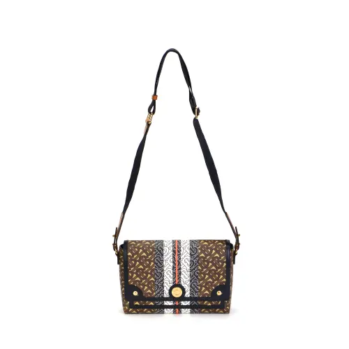 Burberry Cotton Messenger Bag, Shoulder Bag, Clutch Regular Women's Brown