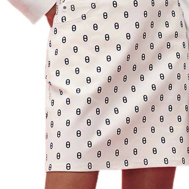 Женская юбка Hermes SS23 Logo (серо-белая) — фото 3