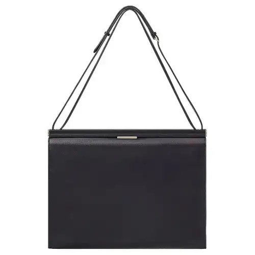 HERMES Clic H Evergrain Calfskin One Shoulder Handbag 33 Women's 76 Bleu Indigo