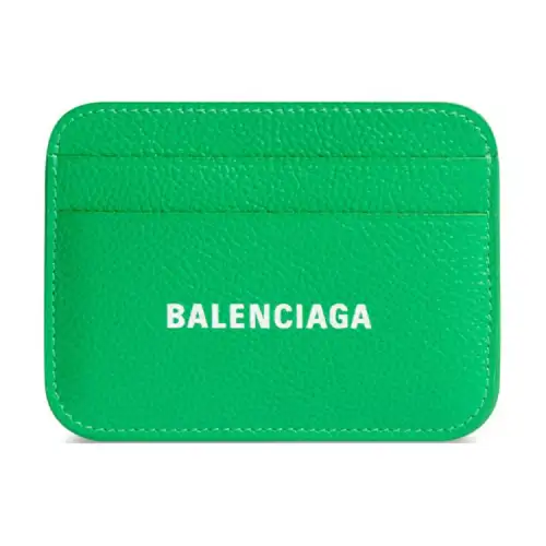 Balenciaga Grain Calfskin Card Holder Women's Green