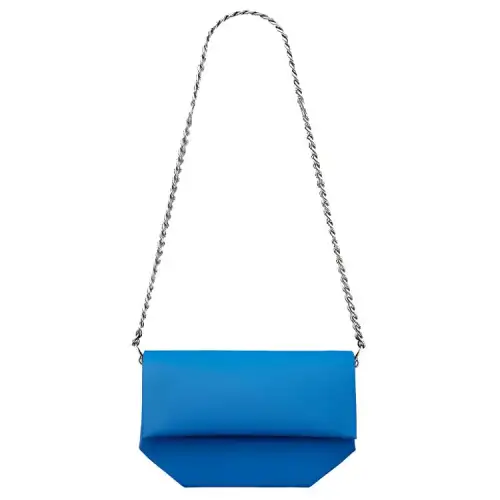 HERMES Leather Crossbody Bag, Shoulder Bag 24 Women's Sea Blue