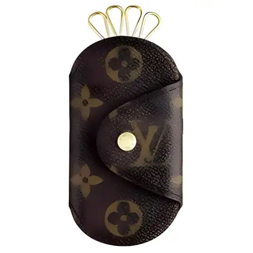 LOUIS VUITTON Monogram Canvas Key Pouch Small Unisex Umber