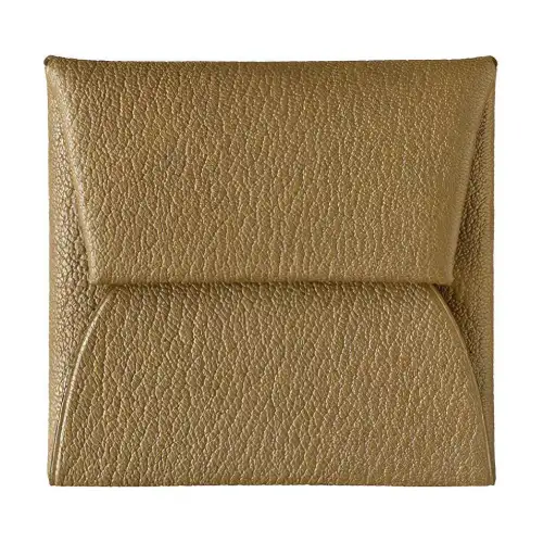 HERMES Bastia Mysore Goat Skin Card Holder, Coin Purse, Wallet Women's 18 Etoupe Elephant Gray