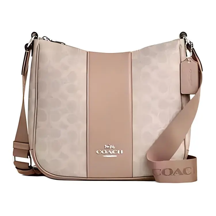 COACH Ellie Coated Canvas With Leather Crossbody Bags Medium Women's Flesh Pink