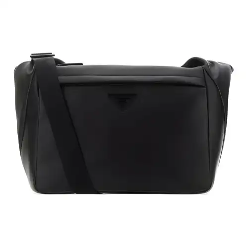 PRADA Leather Shoulder Bag, Crossbody Bag Medium Men's Black