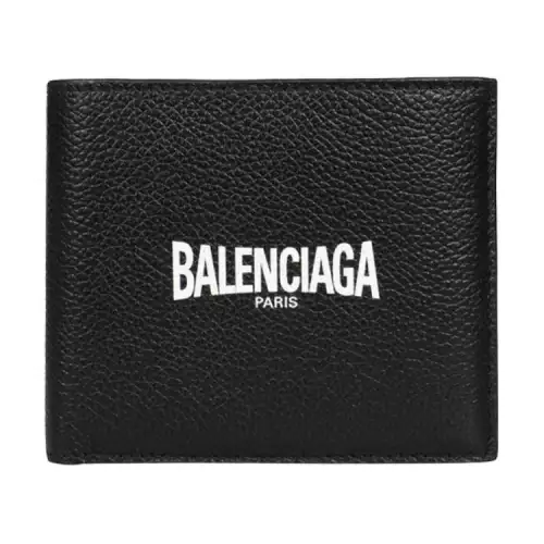 Balenciaga Cow Leather Wallet Men's Black