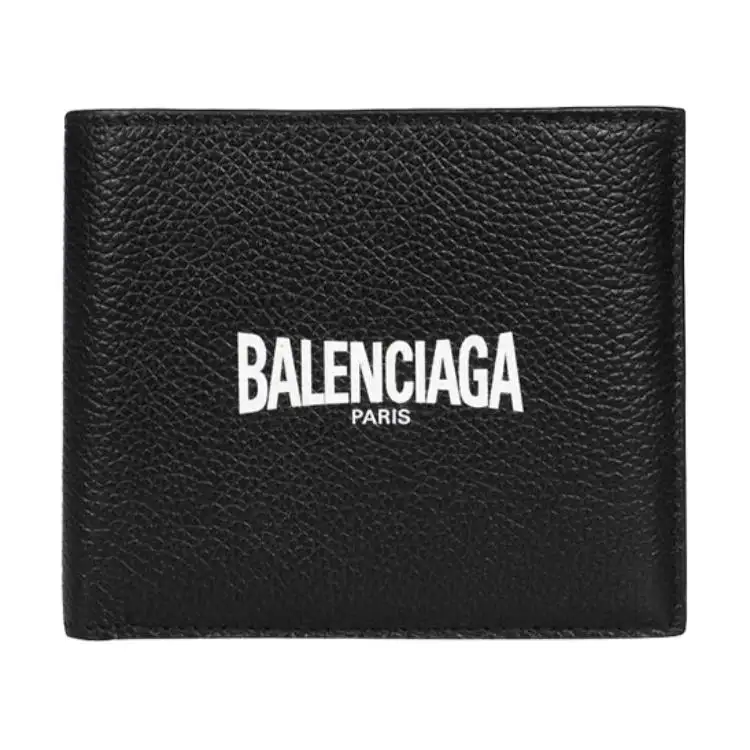 Balenciaga Cow Leather Wallet Men's Black