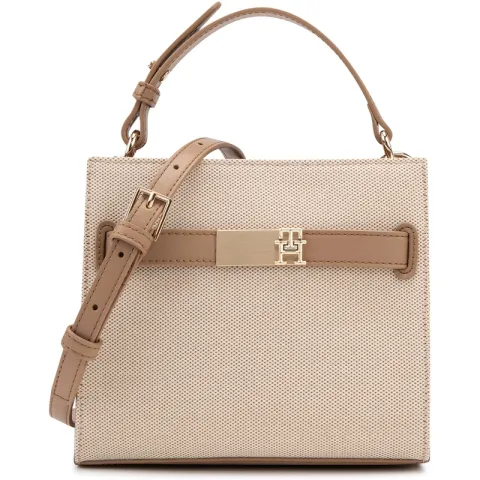 Tommy Hilfiger Artificial Leather Handbag Women's Light Khaki