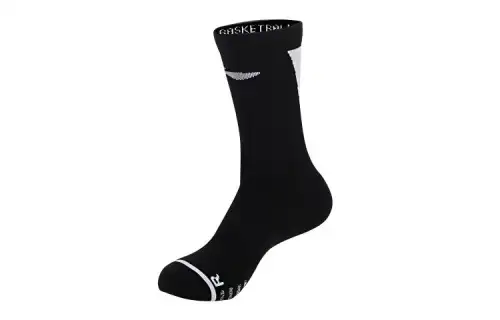 Li Ning, breathable antibacterial basketball black socks for men and women, American style, increased thickness, mid-length