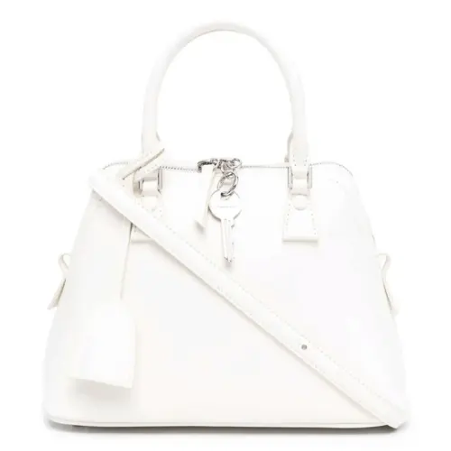 Maison Margiela Calfskin Crossbody One Shoulder Handbag Mini Women's White