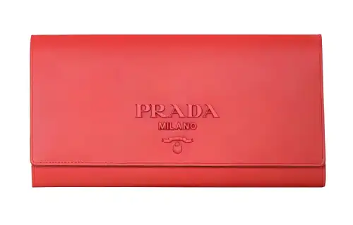 PRADA Brand Logo Label Shoulder Bag Women's Red