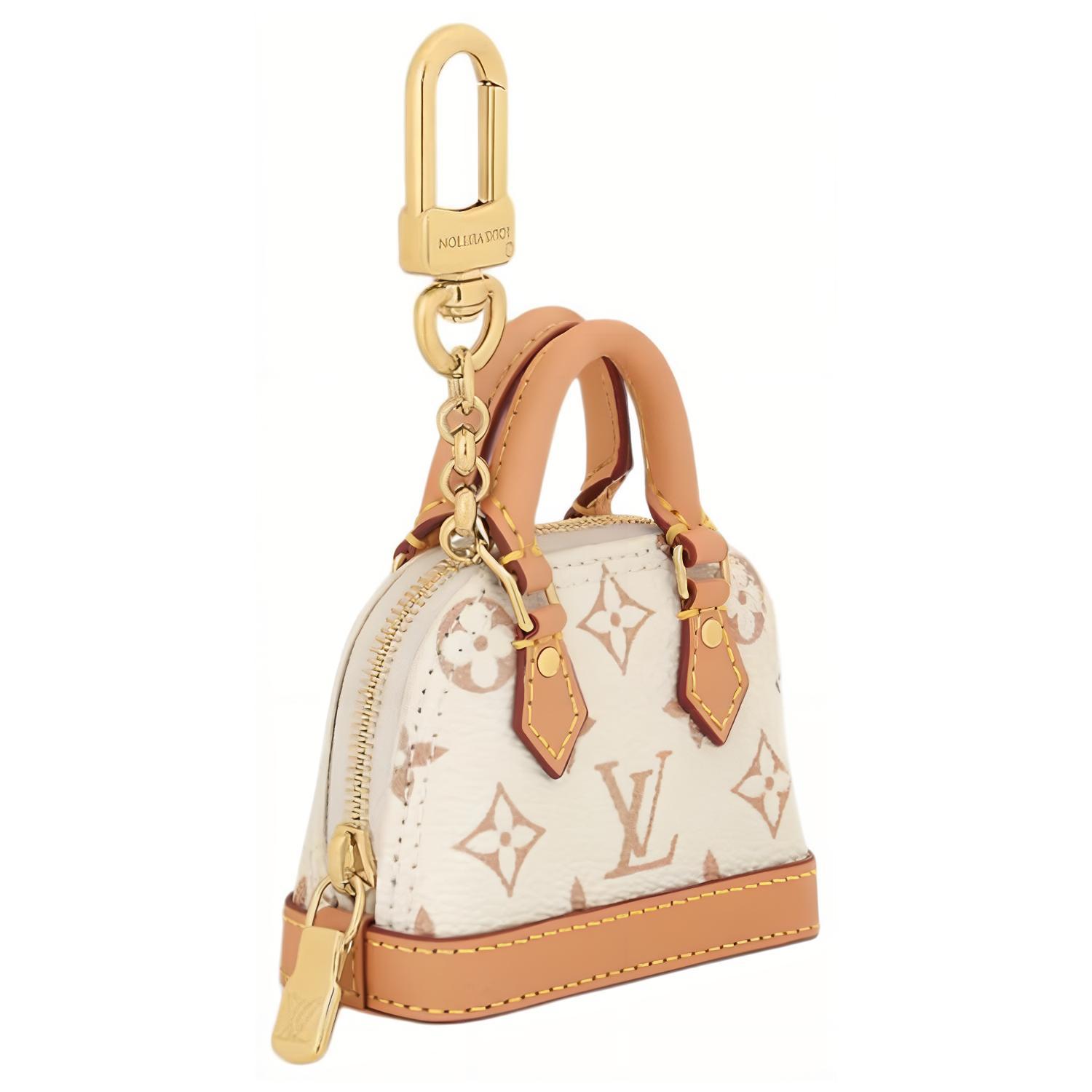 Женская сумка Louis Vuitton Micro Alma (бежево-коричневая) — фото 2