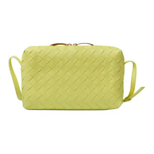 Bottega Veneta Woven Sheepskin Crossbody Bag, Shoulder Bag Regular Women's Yellow