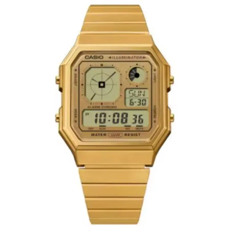 CASIO Classic Collection Quartz Movement Stainless Steel Strap Watch Unisex Gold Dial