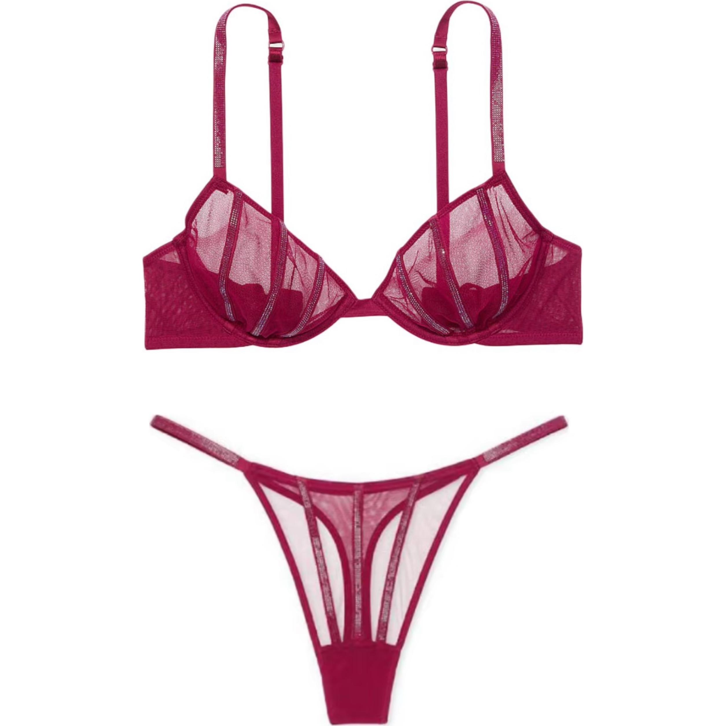 Женский комплект нижнего белья Victoria's Secret (красный)